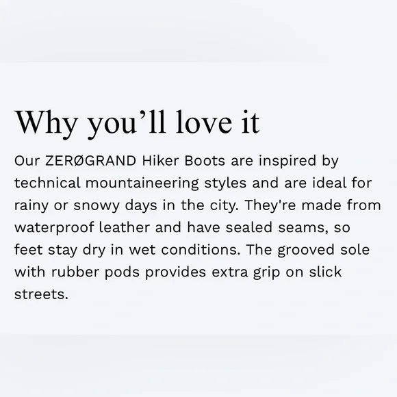 Cole Haan ZeroGrand Hiker Boot Black Leather Style C30403 Mens Size 8.5 … - Picture 10 of 10